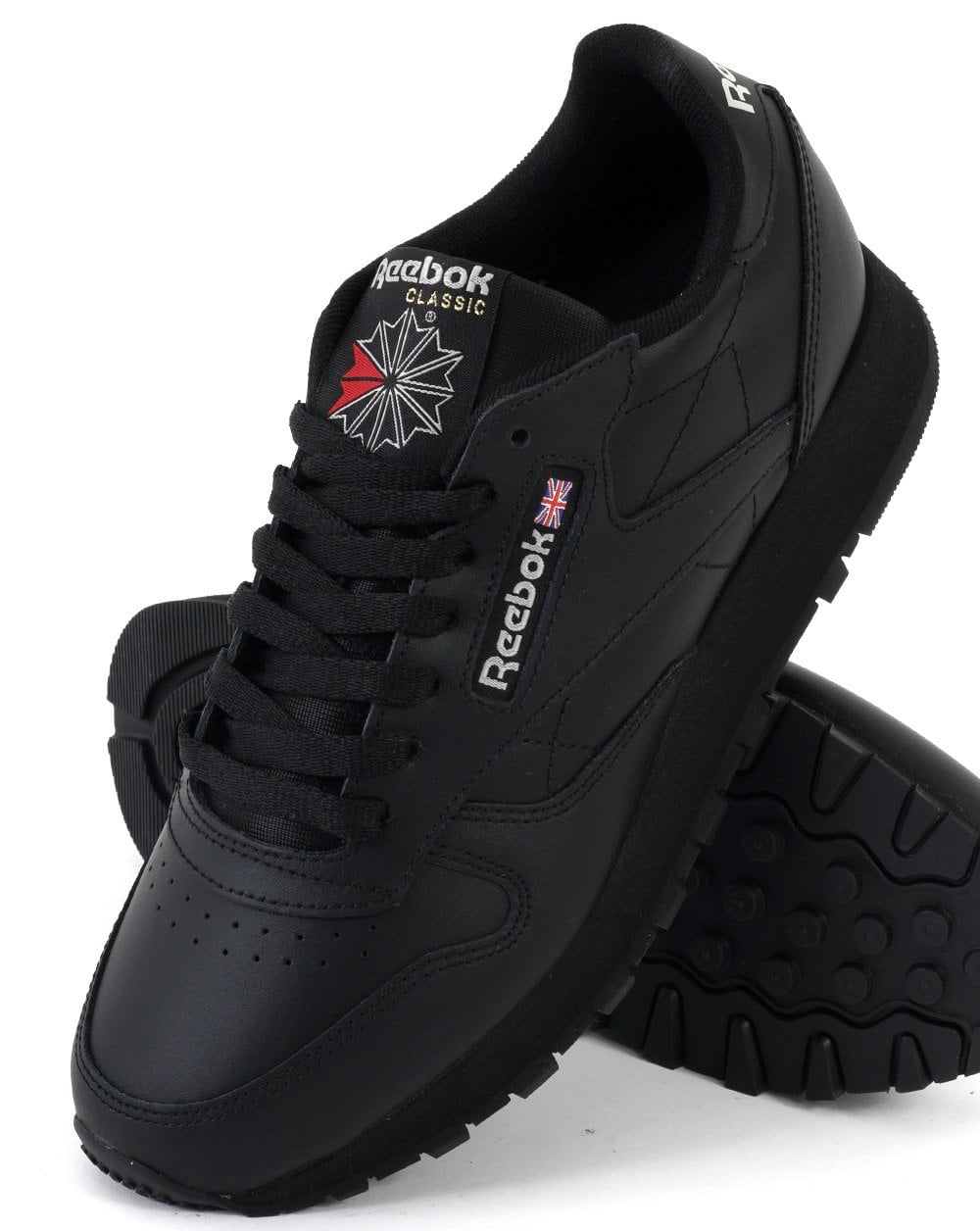Reebok Classic Leder-Sneaker Schwarz/Schwarz