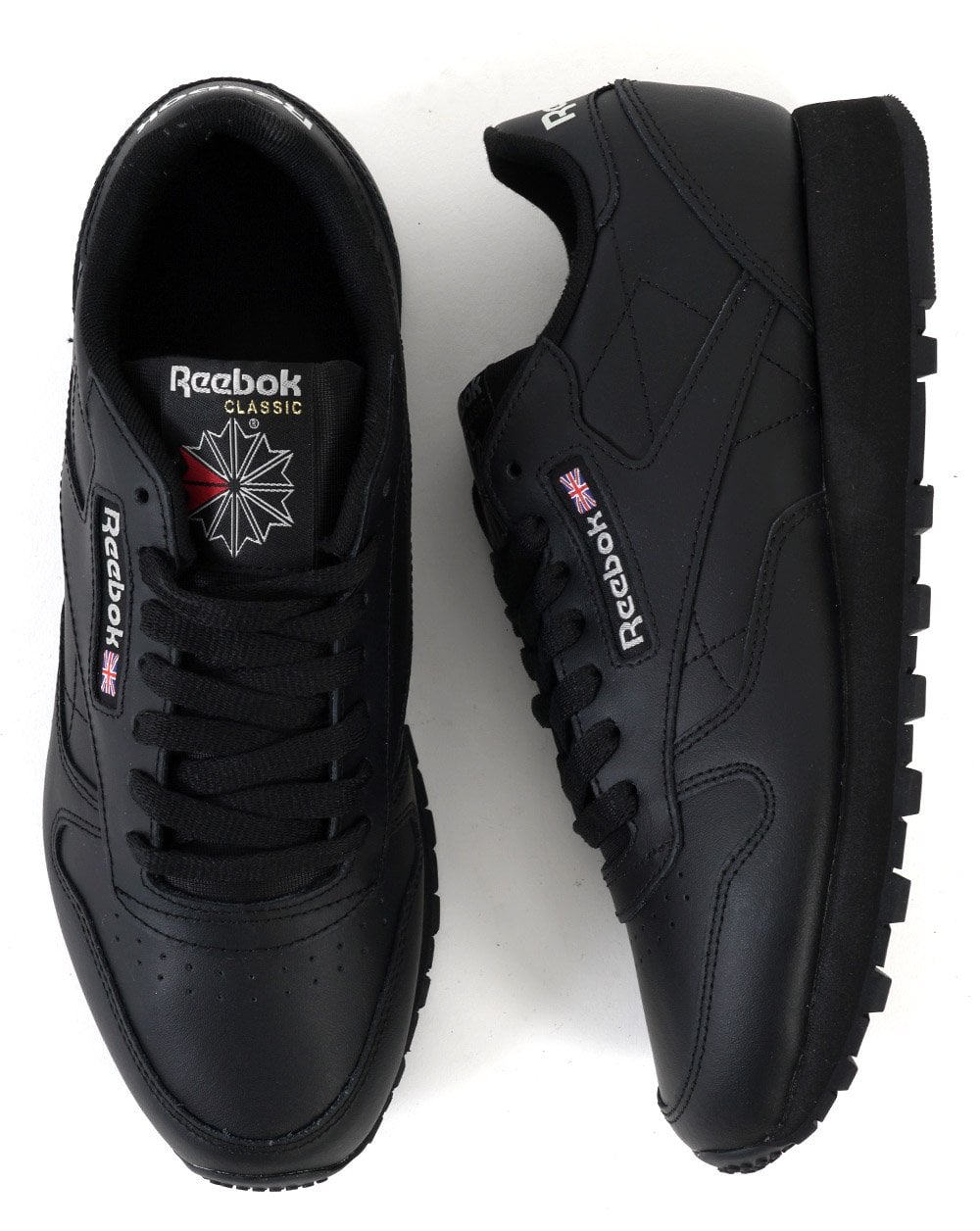 Reebok Classic Leder-Sneaker Schwarz/Schwarz