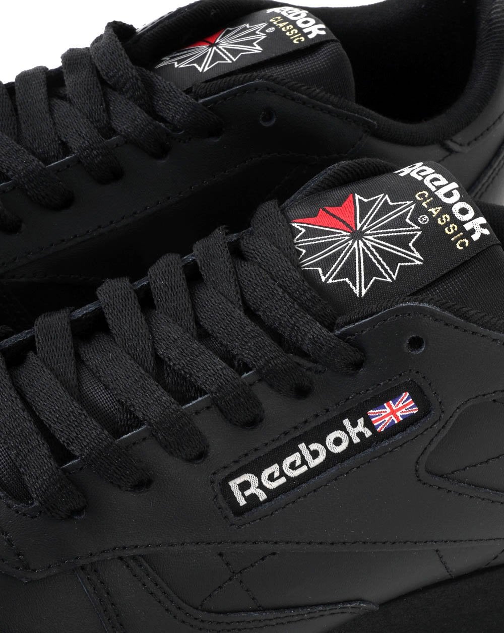 Reebok Classic Leder-Sneaker Schwarz/Schwarz