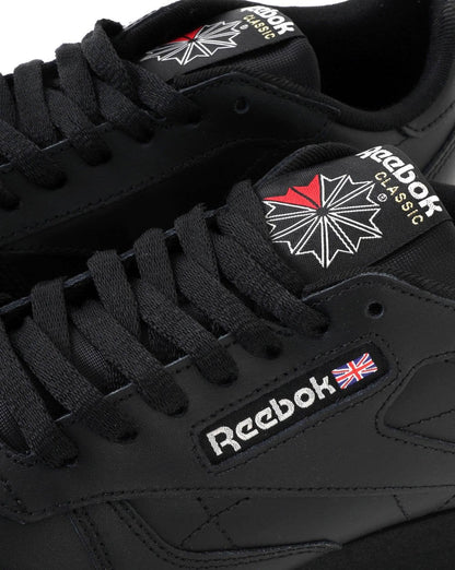 Reebok Classic Leder-Sneaker Schwarz/Schwarz