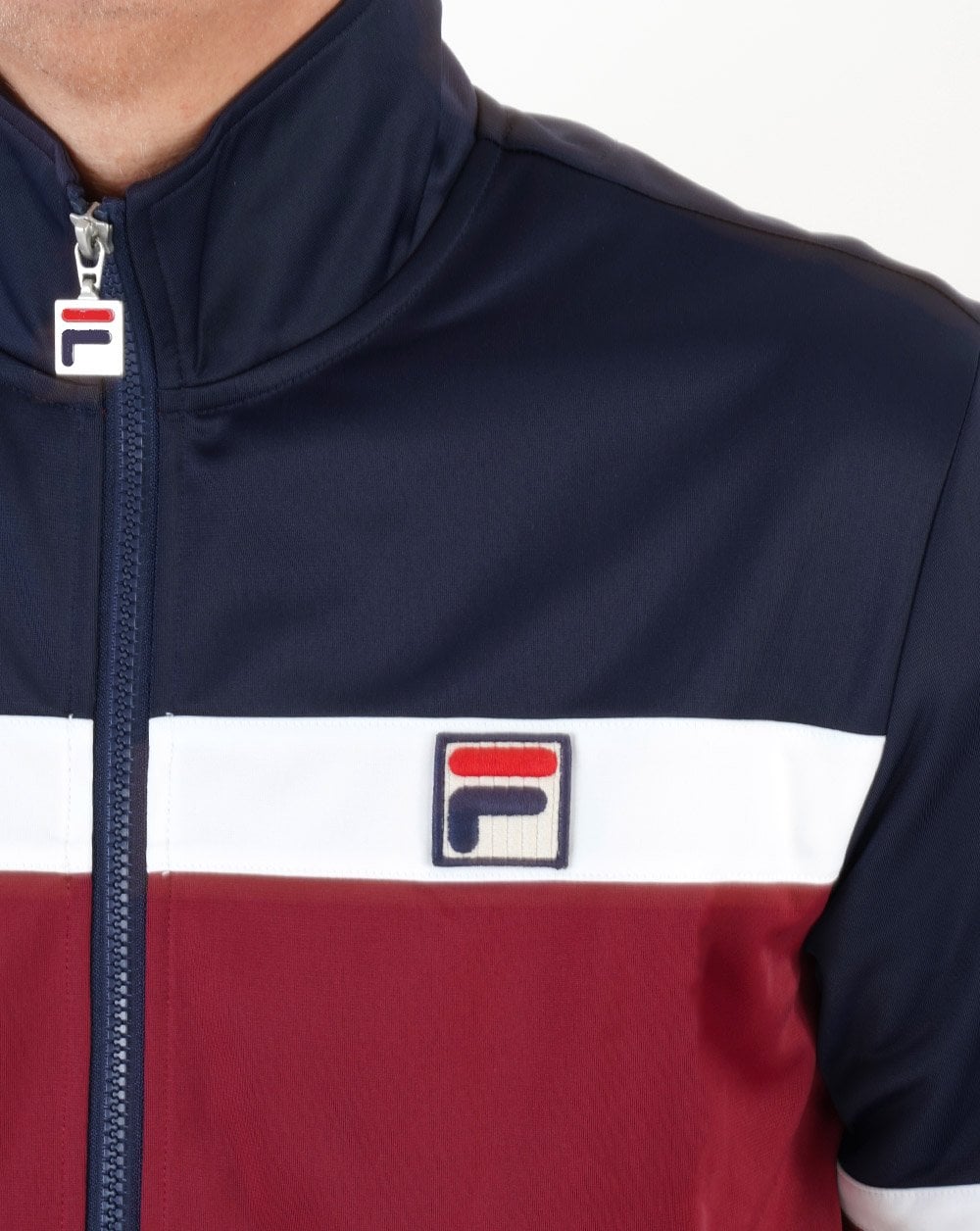 Fila Vintage Courto Trainingsjacke Weinrot/Marineblau