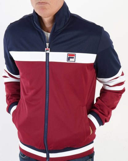 Fila Vintage Courto Trainingsjacke Weinrot/Marineblau