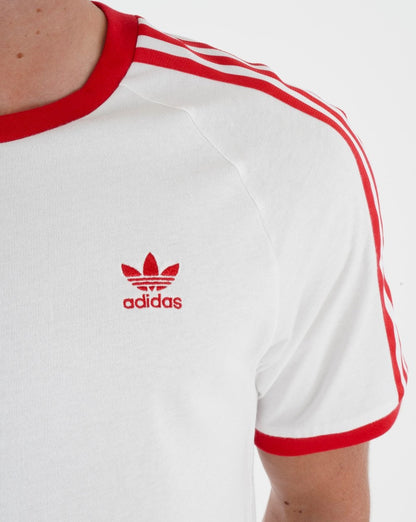 Adidas Originals 3-Streifen T-Shirt Weiß/Rot