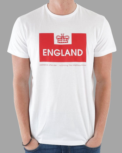 Weekend Offender England T-Shirt Weiß/Rot
