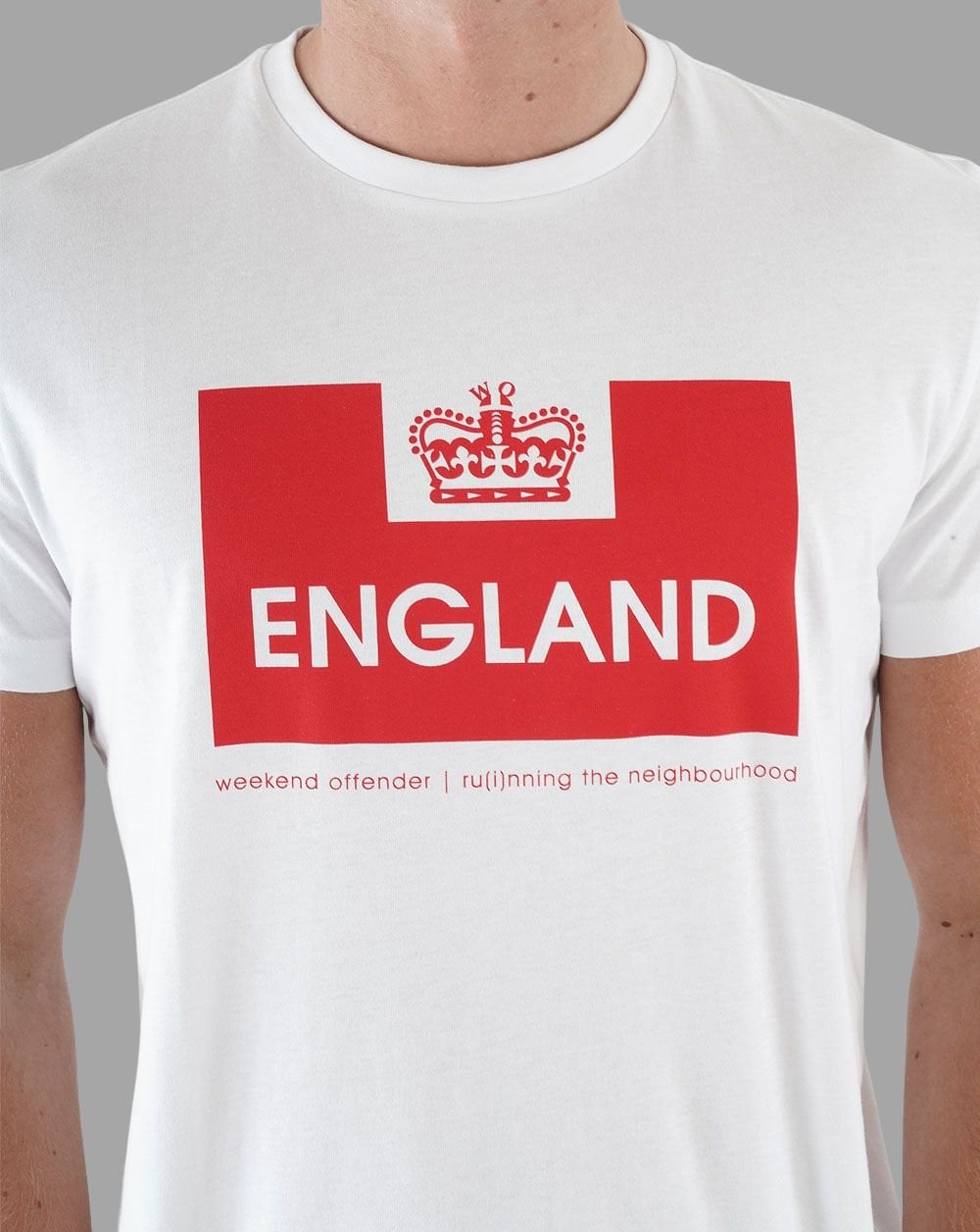 Weekend Offender England T-Shirt Weiß/Rot