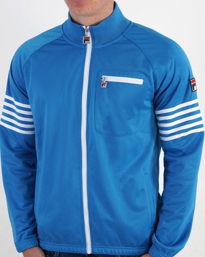 Fila Vintage 5-Streifen-Trainingsjacke Französischblau/Weiß