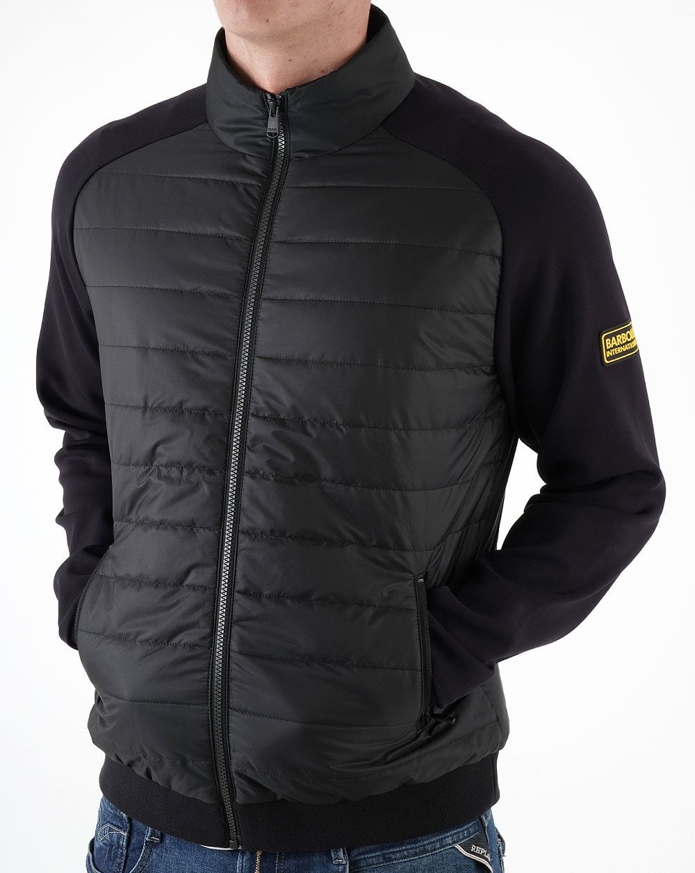 Barbour International Wharf Steppjacke Schwarz