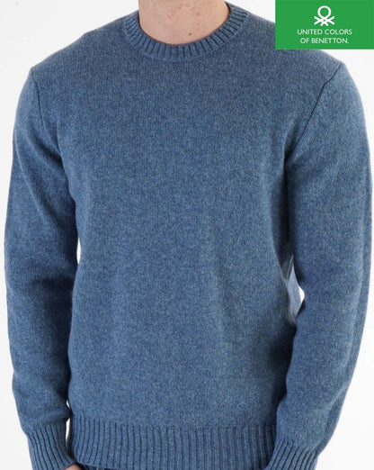 Benetton Pullover Blaumeliert