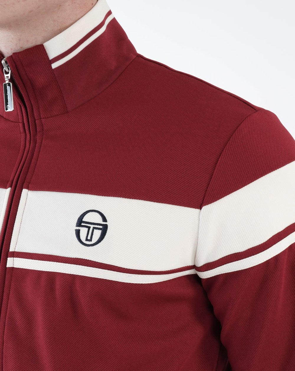 Sergio Tacchini Masters Track Top Merlot Off White