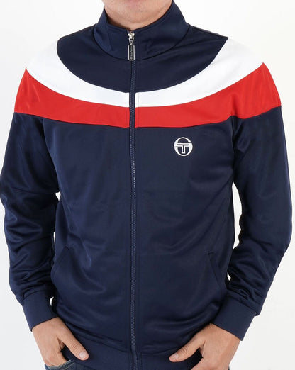 Sergio Tacchini Fohn Trainingsjacke Marineblau/Weiß