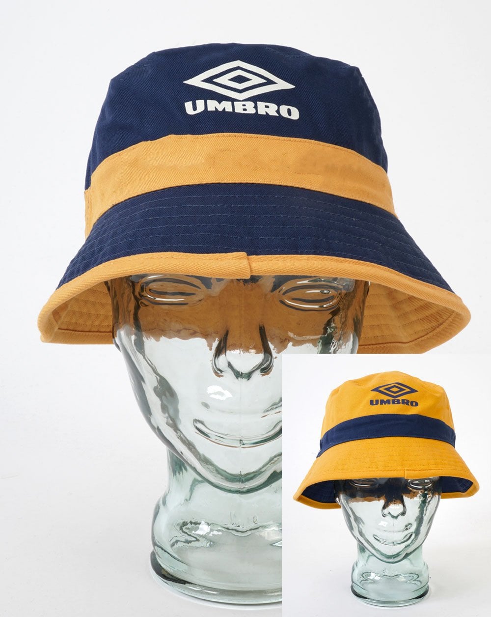 Umbro X Gio Goi Wendbarer Fischerhut Senfgelb/Marineblau