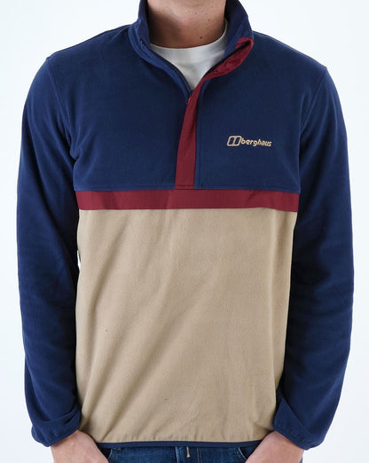 Berghaus Aslam Half Zip Fleece Marine/Sand/Dunkelrot