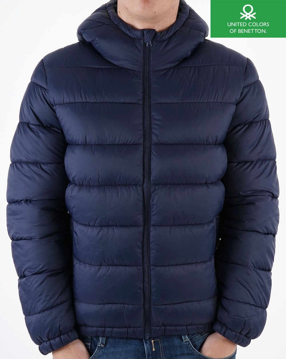 Benetton Wattierte Jacke Marineblau