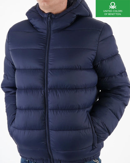 Benetton Wattierte Jacke Marineblau