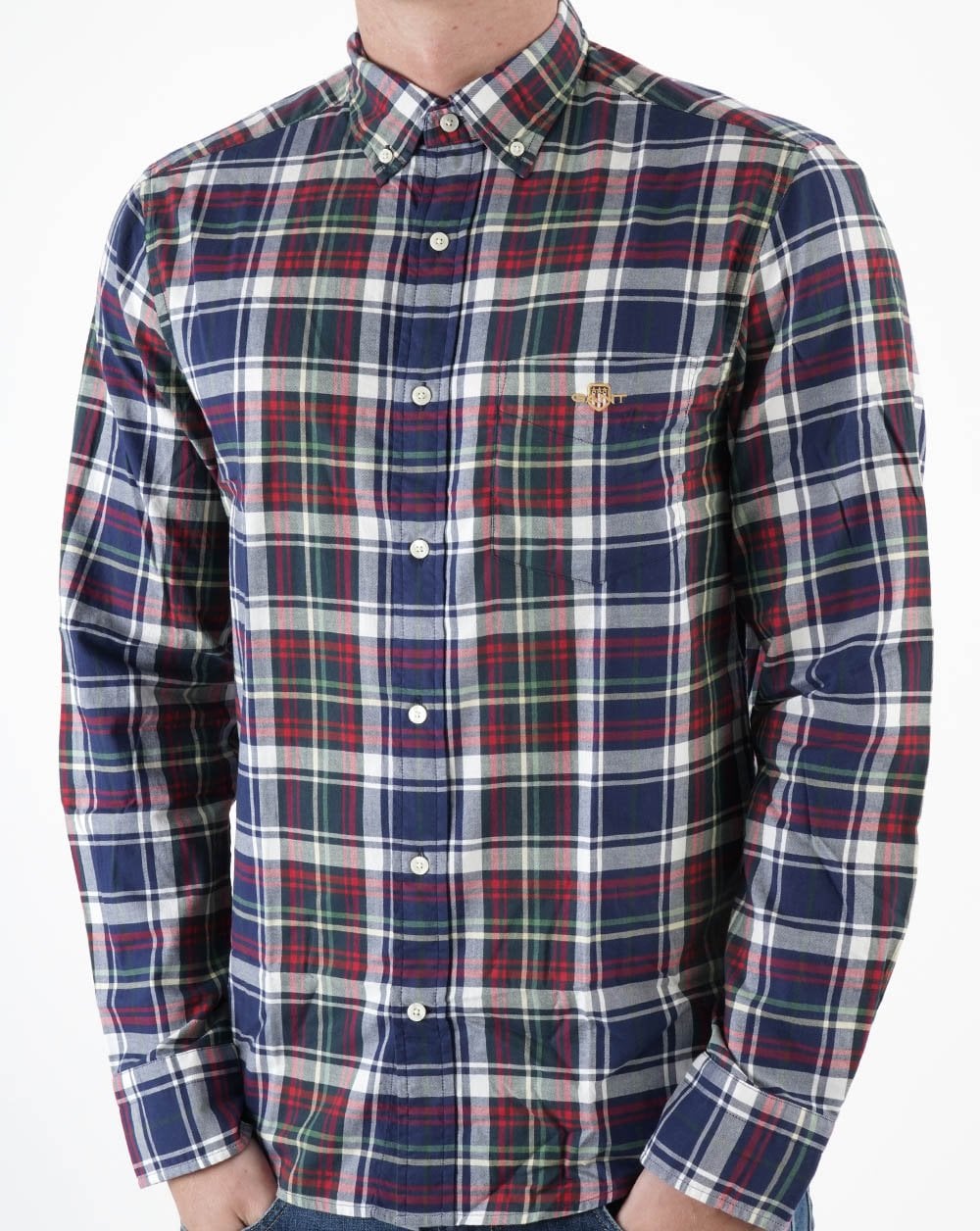 Gant – Twill-Karohemd in Dämmerungsblau