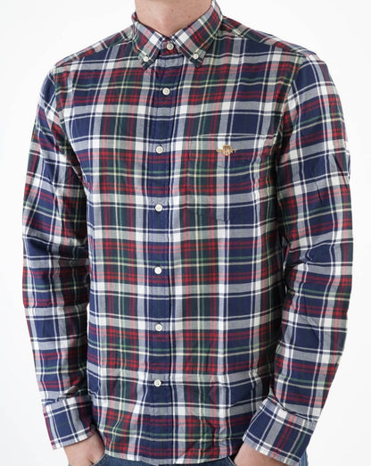 Gant – Twill-Karohemd in Dämmerungsblau