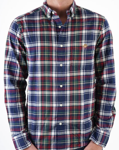 Gant – Twill-Karohemd in Dämmerungsblau
