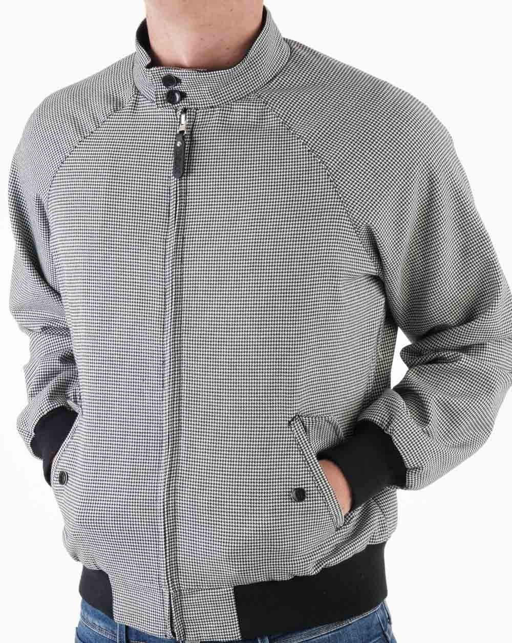 Trojan Dogtooth Harrington Jacke Schwarz/Weiß