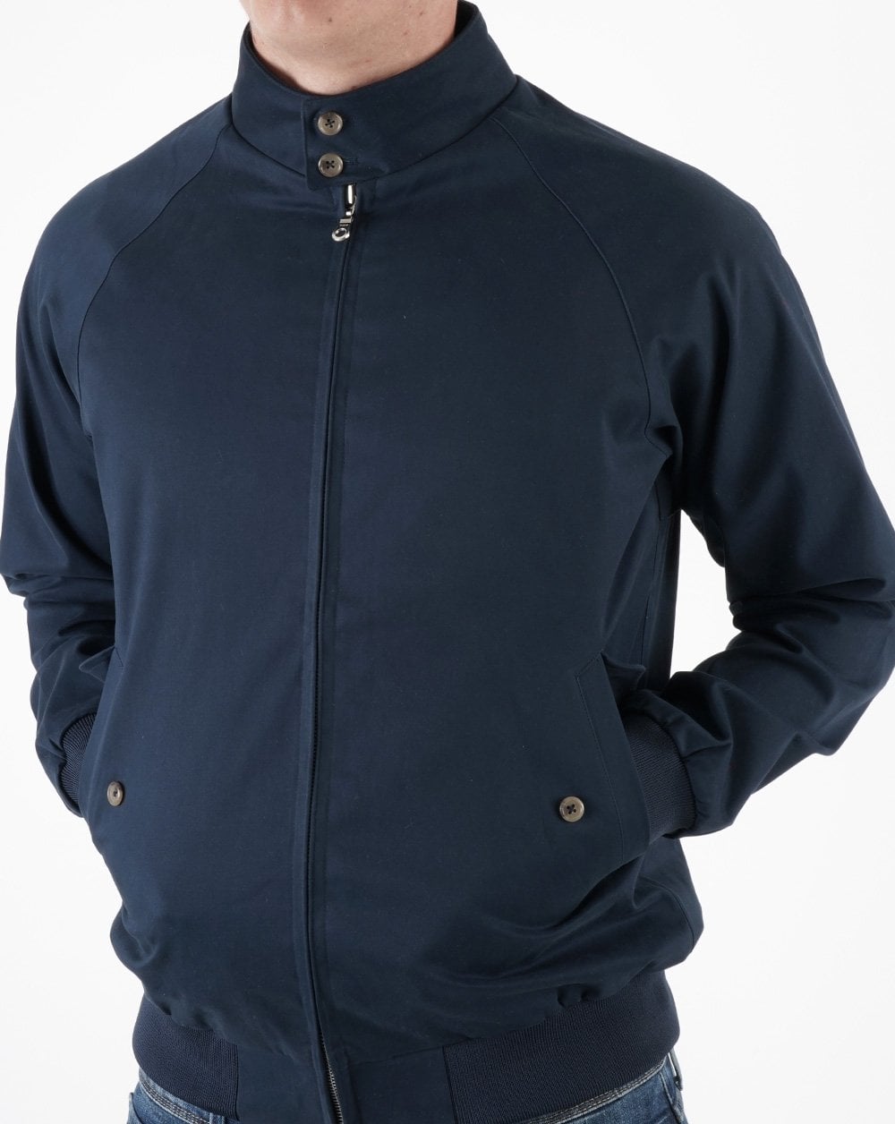 Real Hoxton Harrington-Jacke, Marineblau