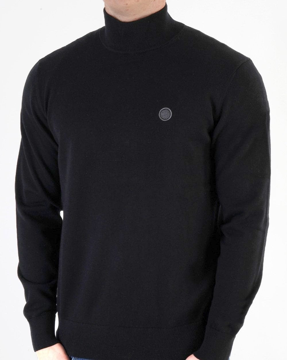 Pretty Green Rollkragen-Strickpullover Schwarz