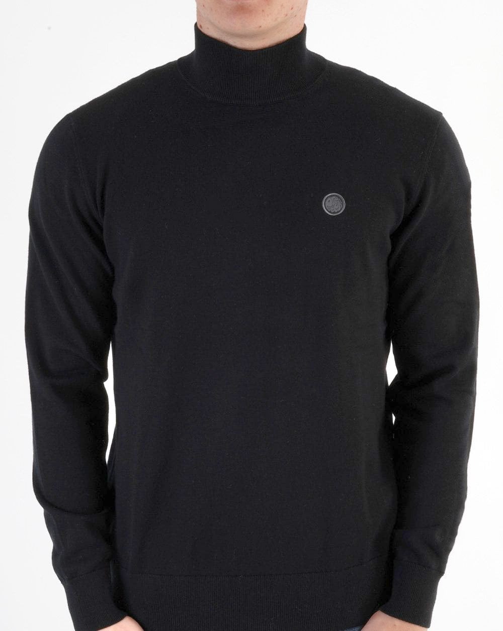 Pretty Green Rollkragen-Strickpullover Schwarz