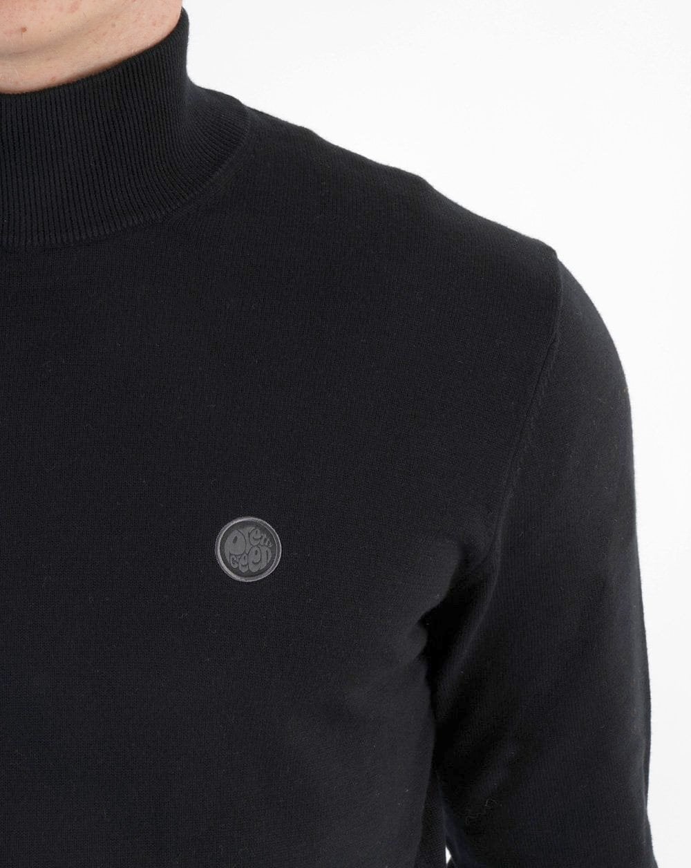 Pretty Green Rollkragen-Strickpullover Schwarz