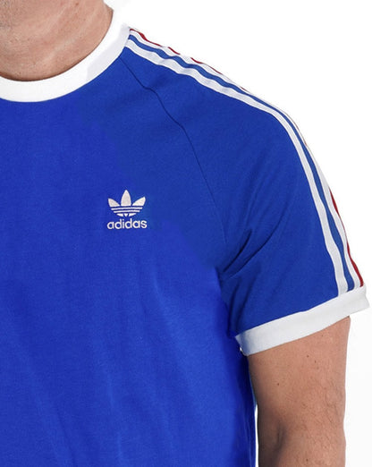 Adidas Originals 3-Streifen T-Shirt Royal/Weiß/Rot