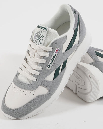 Reebok Classic Leather Sneakers Kreideweiß / Grau / Grün