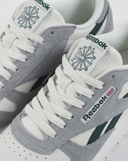 Reebok Classic Leather Sneakers Kreideweiß / Grau / Grün