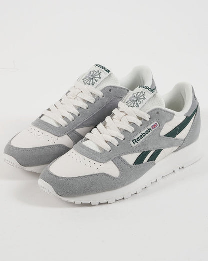 Reebok Classic Leather Sneakers Kreideweiß / Grau / Grün