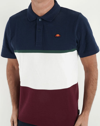 Ellesse Capello Poloshirt Marineblau/Weiß/Burgund