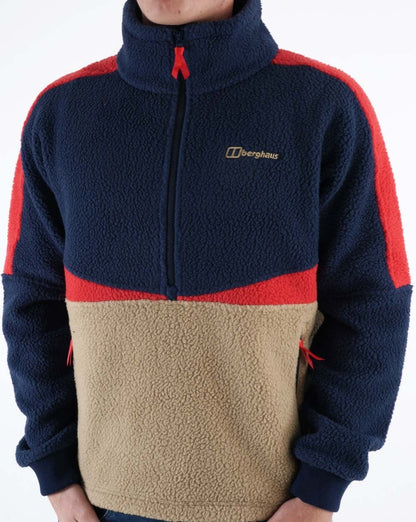 Berghaus Houlton Half Zip Fleece Marineblau/Sand/Rot