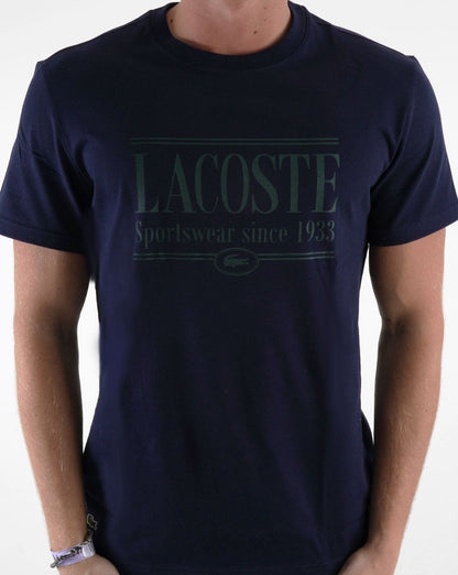 Lacoste Logo T-Shirt Marineblau