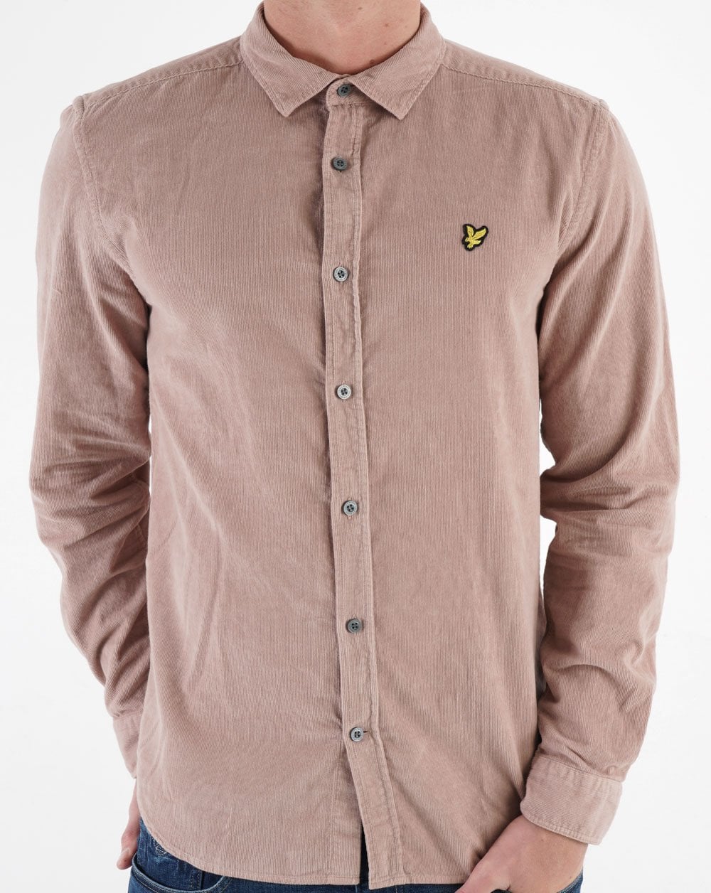 Lyle & Scott Needle Cord Shirt Mauve Dusk
