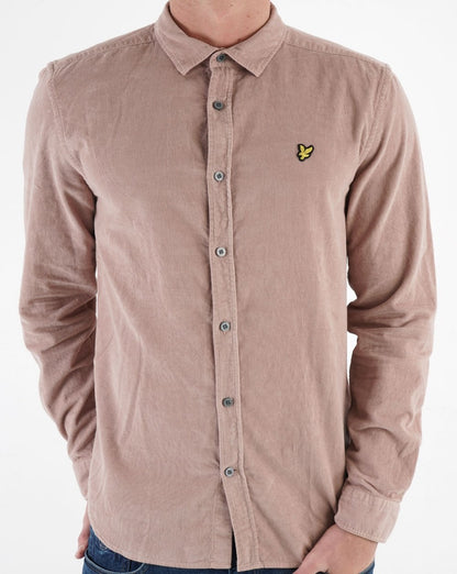 Lyle &amp; Scott – Nadelcordhemd in Mauve Dusk