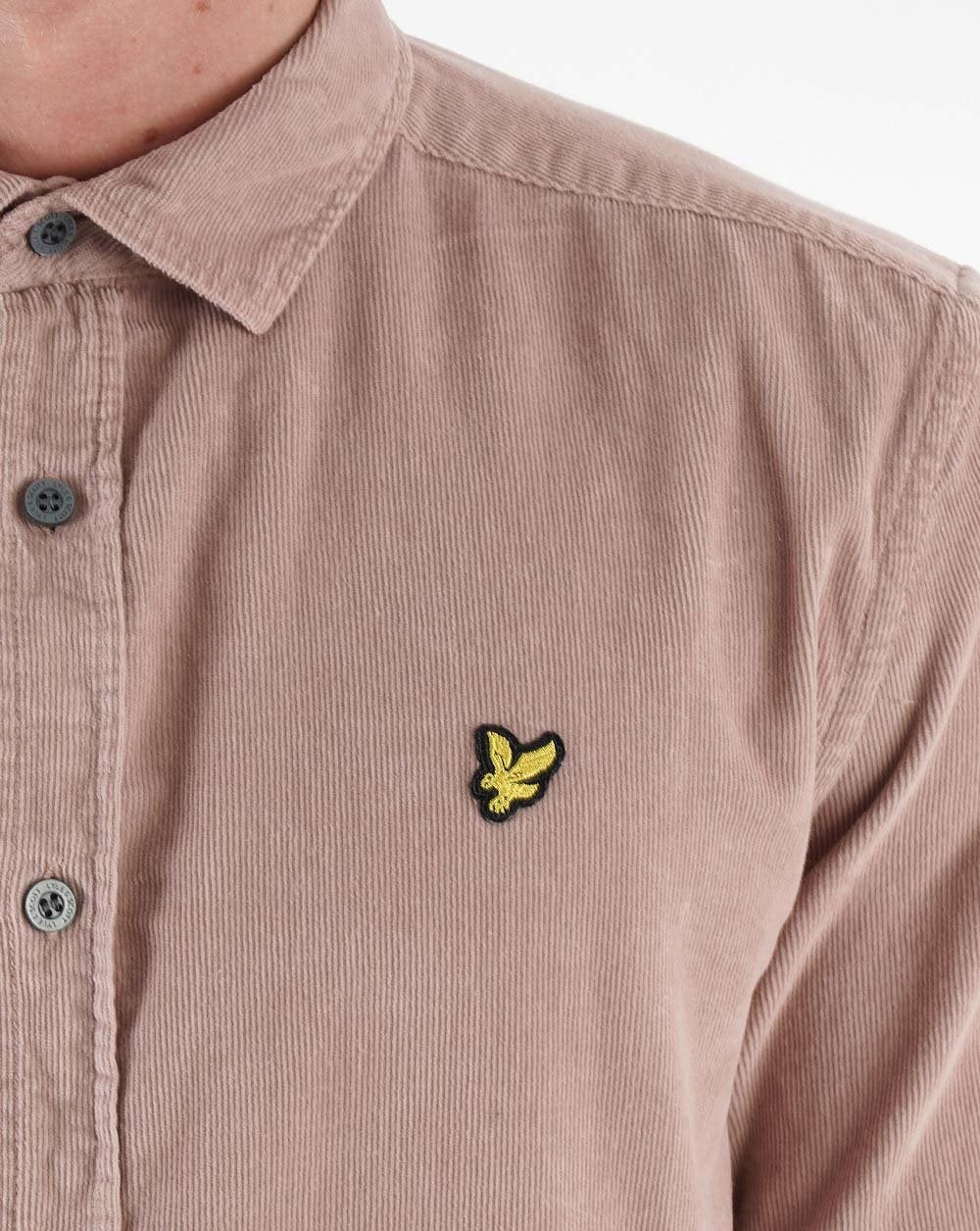 Lyle & Scott Needle Cord Shirt Mauve Dusk