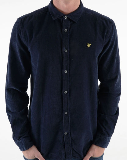 Lyle &amp; Scott Needle Cordhemd, Dunkelmarineblau