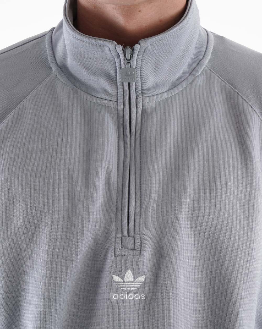 Adidas Originals – Rekive – Sweatshirt mit halbem Reißverschluss in Halo-Silber