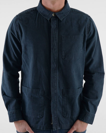 Barbour Lanwell Baumwoll-Overshirt Marineblau