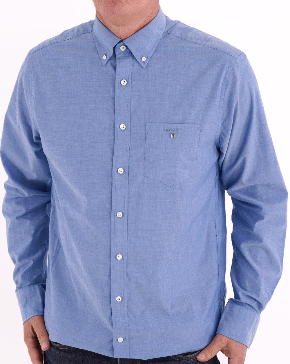 Gant Broadcloth Hemd College Blau