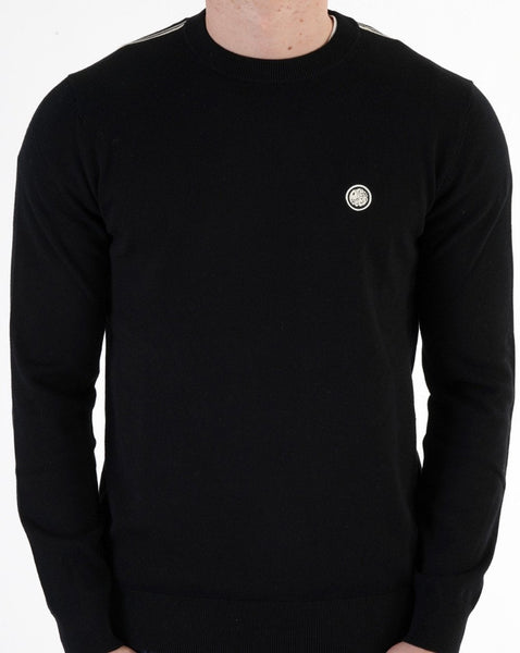 Pretty Green Tipped Knit Jumper Black