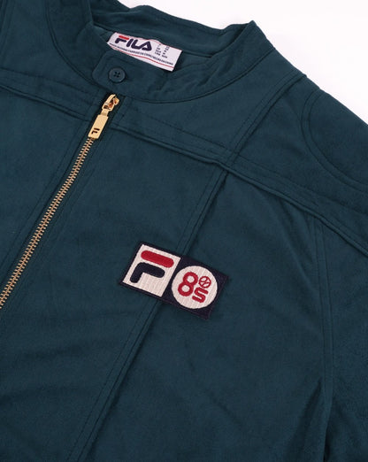Fila Vintage – Terrinda Pro Badge – Trainingsjacke in Smaragdgrün