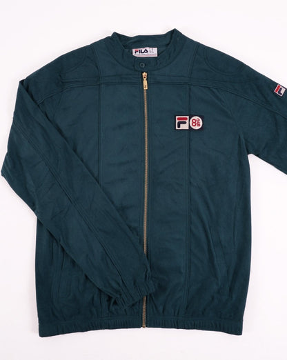 Fila Vintage – Terrinda Pro Badge – Trainingsjacke in Smaragdgrün
