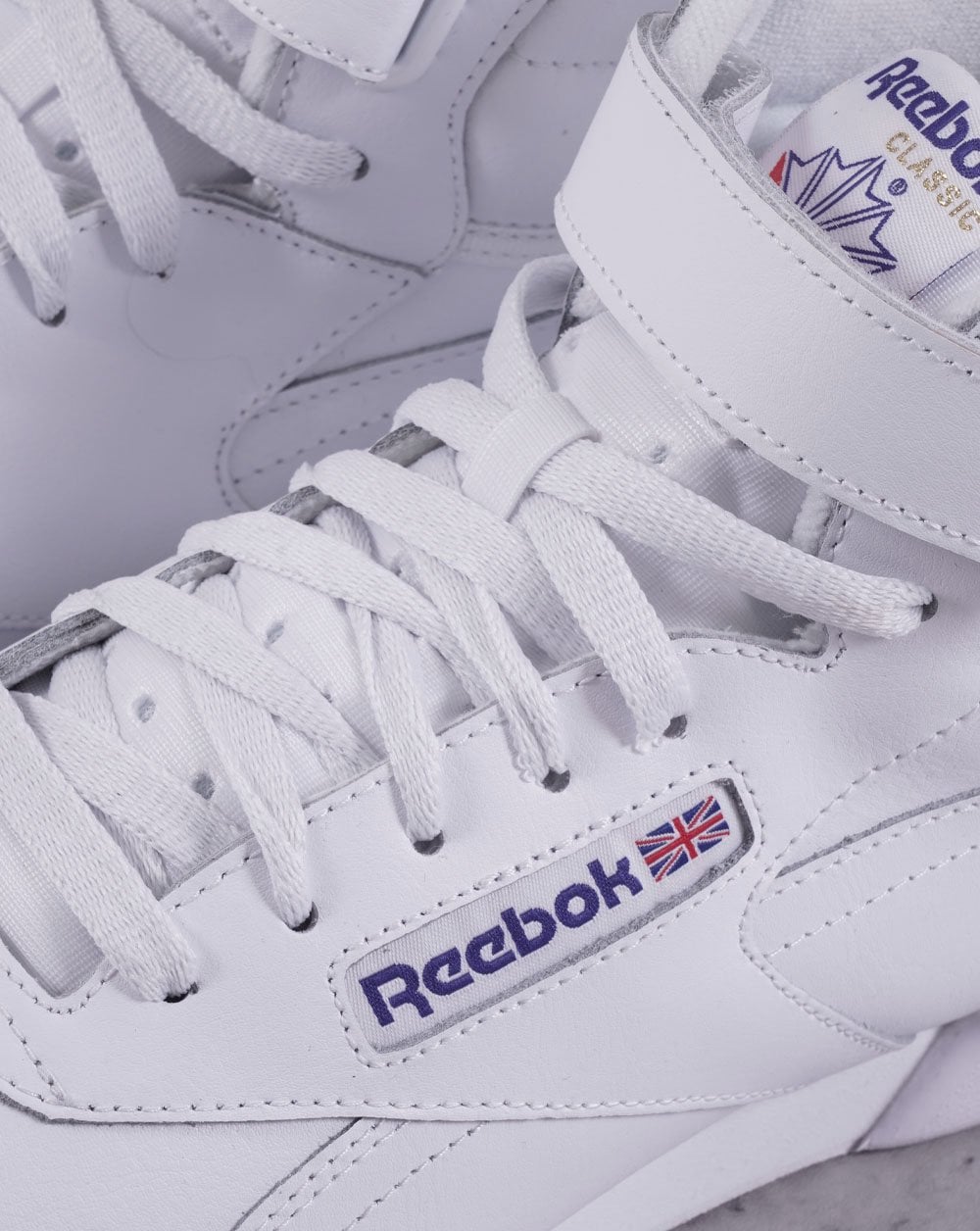 Reebok – Ex-o-fit Hi – Weiße Turnschuhe
