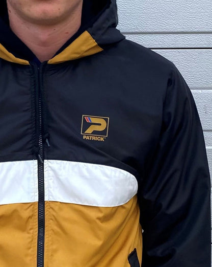 Patrick Klassische Regenjacke Schwarz/Gold