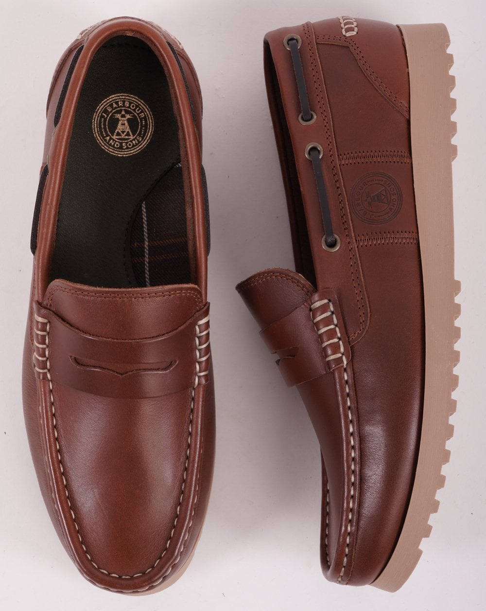 Barbour Fairway Schuh Cognac