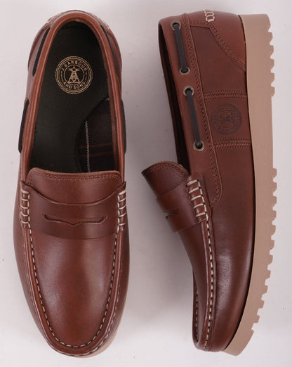Barbour Fairway Schuh Cognac