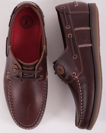 Barbour Wake Lederschuhe Mahagoni