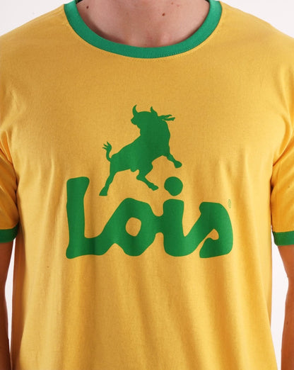 Lois Ringer Logo T-Shirt Gelb/Grün
