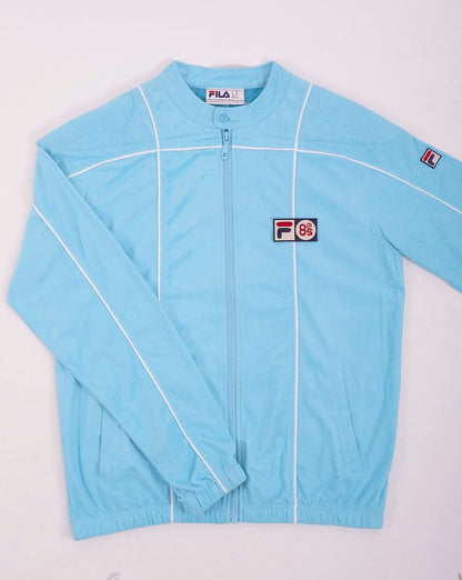 Fila Vintage Terrinda Mk3 Pro Badge Trainingsjacke Aqua/Weiß